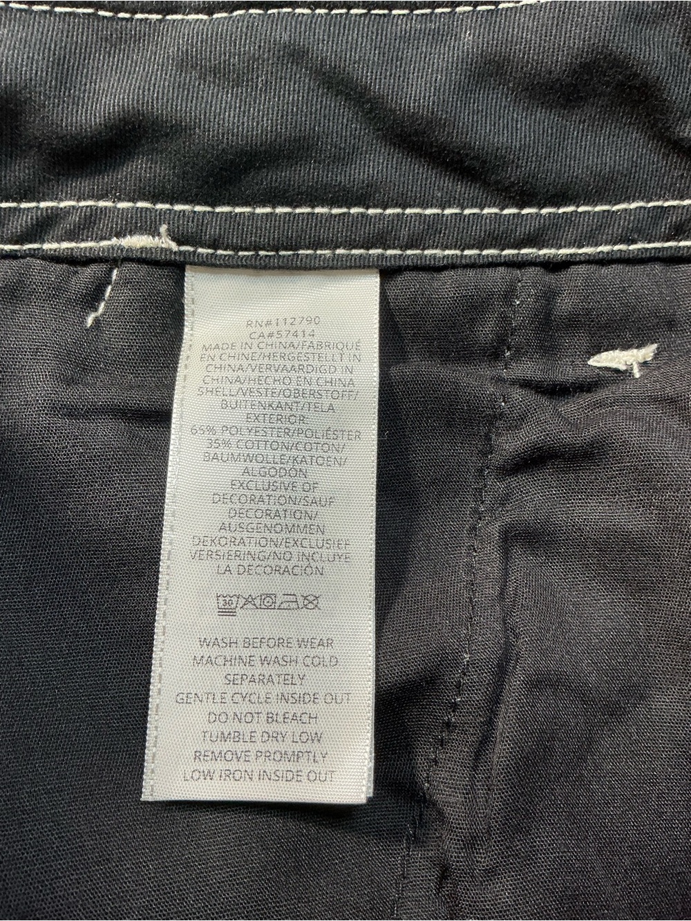 True Religion Men’s Black Slim Straight Jeans with White Contrast Stitching - Picture 12 of 15